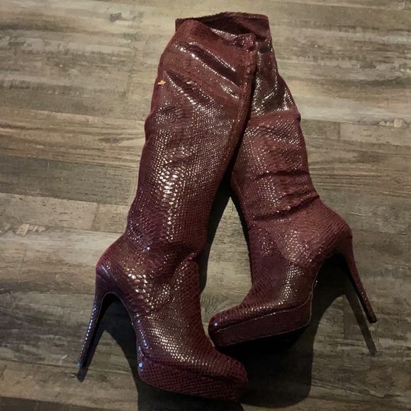 Thalia Sodi Clarissa over the knee boots (color wine) New never worn - Picture 5 of 9